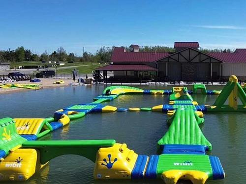Water play area at Alpen Bluffs Outdoor Resort