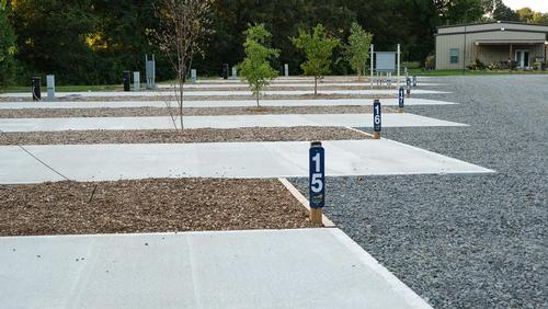 Open RV spaces at site Beaverfork Lake RV Resort