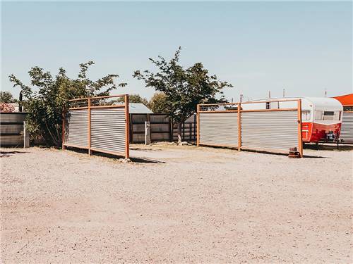 A row of gravel sites
