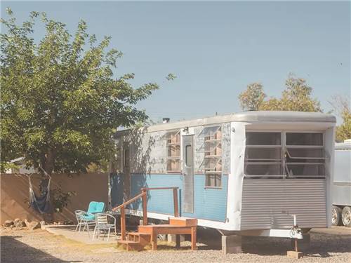 RV with table and chairs