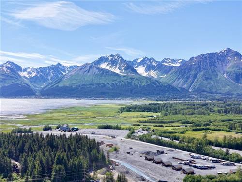 Aerial view of park on Resurrection Bay