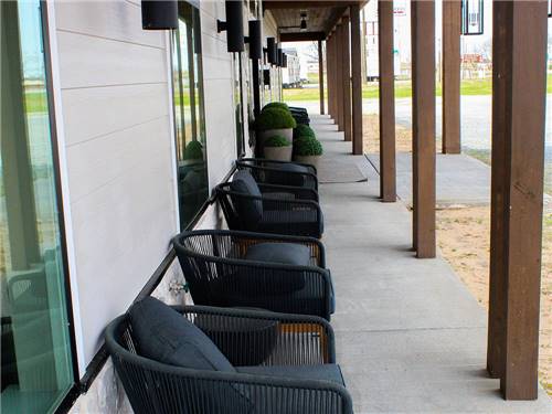 Chairs outside the office