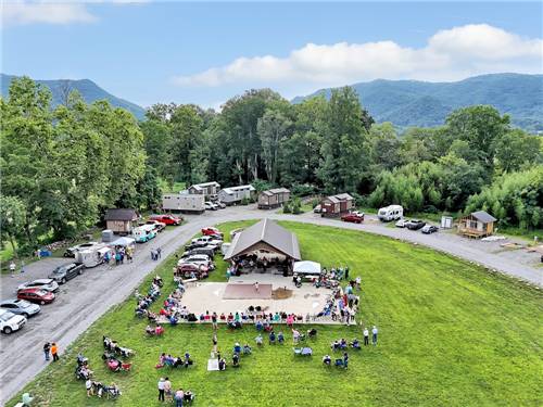Aerial view of pavilion