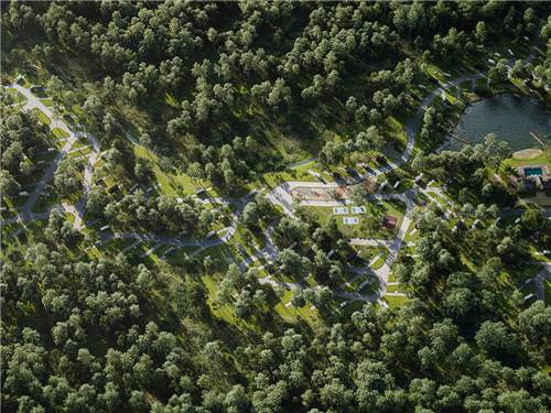 Sky view of the park