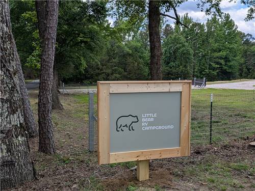 The park sign