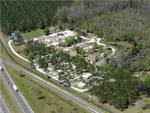 Aerial view over campground at LAKE CITY RV RESORT