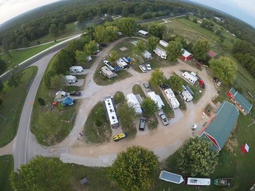 Aerial view of the park Candy Cane RV Park