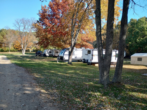Shady sites at Somerset Beach Campground & Retreat Center