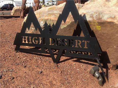 The park sign
