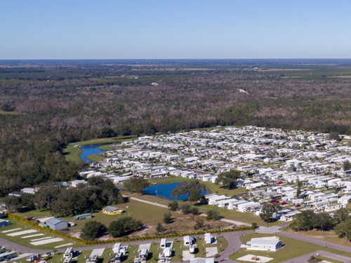 Aerial view of the resort