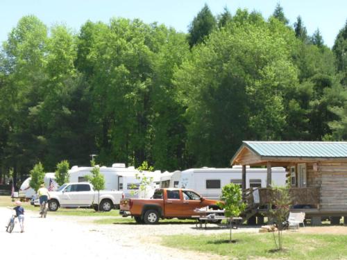 RV sites and a cabin