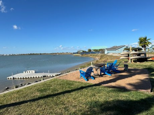 Sitting area with a view Copano Bay RV Resort