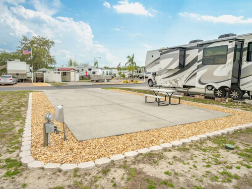 Large, paved RV site