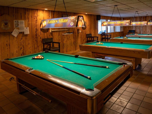 Pool table at Rainbow Village Largo Sun RV
