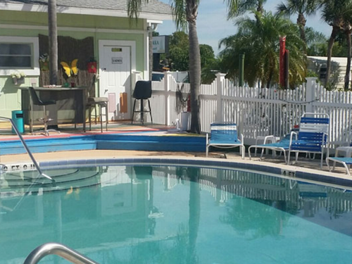 Pool area at Myakka River RV Resort