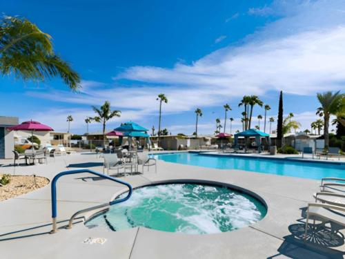 Swimming pool and hot tub