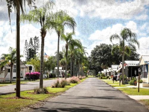 Mobile homes at site Moss Landing RV Resort