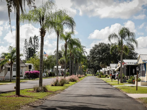 Mobile homes at Moss Landing RV Resort