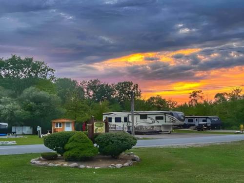 Trailers parked at site Sleepy Hollow Lake