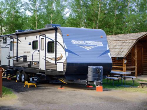 RV parked at Base Camp at Golden Gate Canyon