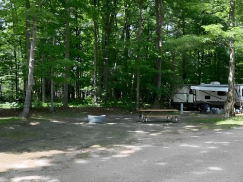 Parked RV at Barnes Park Campground (Antrim County Park)