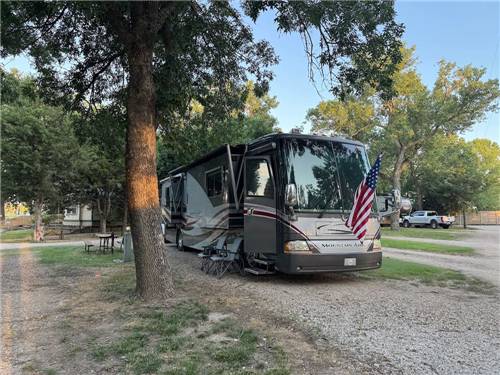 A Class A parked at a site