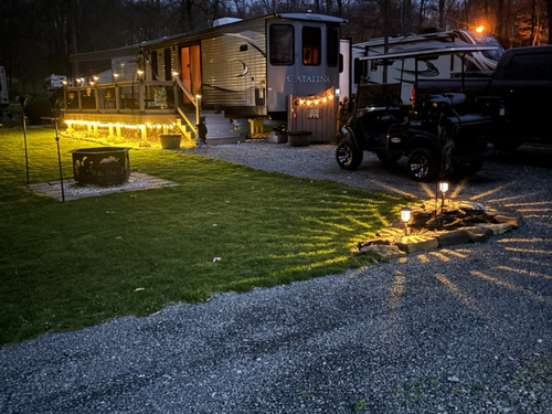 RV site at night