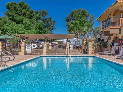 Pool near building
