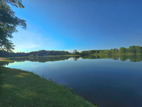 Lake view site at Ridge Ranch Campground