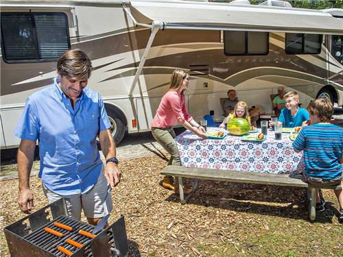 Family cookout at STONE MOUNTAIN PARK CAMPGROUND