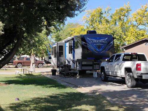 Parked RV at The Parkway RV Resort & Campground