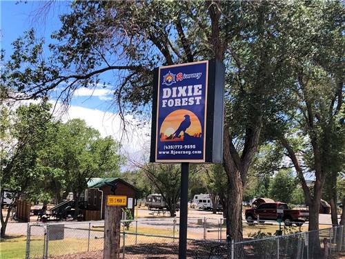 The front entrance sign at DIXIE FOREST RV RESORT BY RJOURNEY