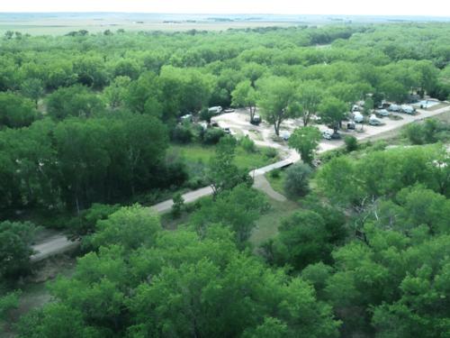 Area view of trees at Gothenburg Blue Heron Campground