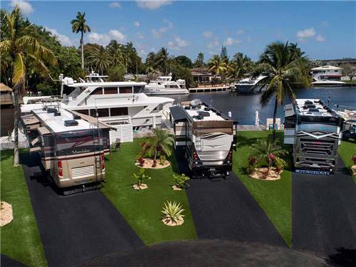 Paved back in RV sites on the water at YACHT HAVEN PARK & MARINA