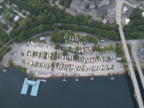 Open RV at site Branson Lakeside RV Park