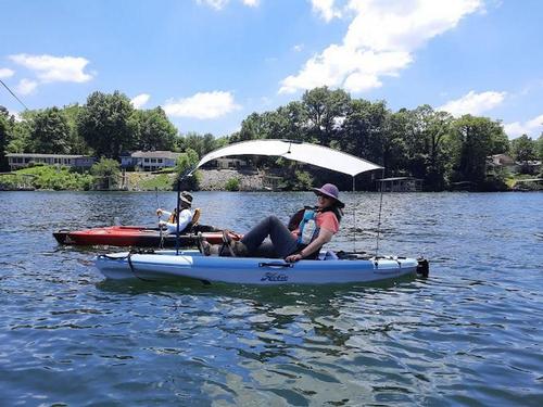 Parked RV at site Branson Lakeside RV Park