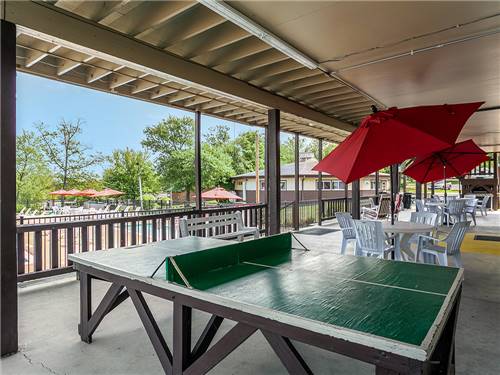 Ping pong table at ROUND TOP CAMPGROUND