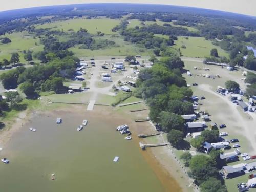 Aerial view of the campground