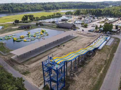 Water slide at Jellystone Park Warrens
