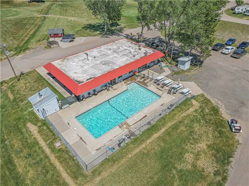 The pool area