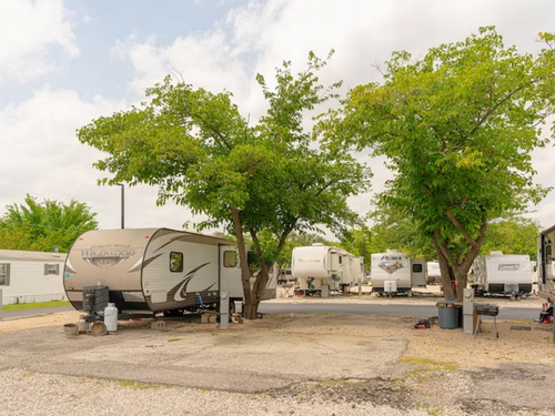 Shady site at Sandy Lake