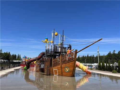 A pirate ship in the new water zone at MARCO POLO LAND