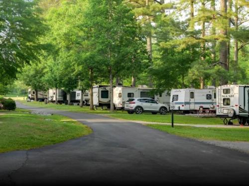 A row of RV sites