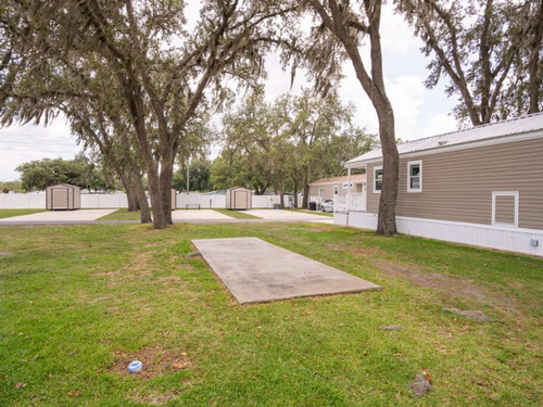 Concrete pad at Sweetwater Sun Sun RV Communities