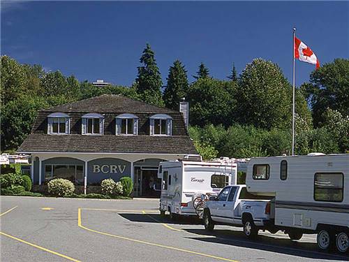 Flag pole at campground at BURNABY CARIBOO RV PARK