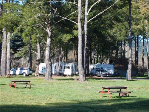 Trailers camping at OLEMA CAMPGROUND