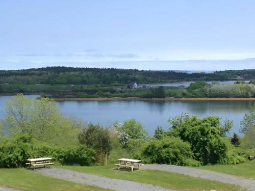 View from sites near water at Lunenburg RV Park and Campground