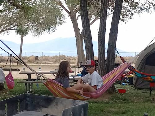 Kids in a hammock
