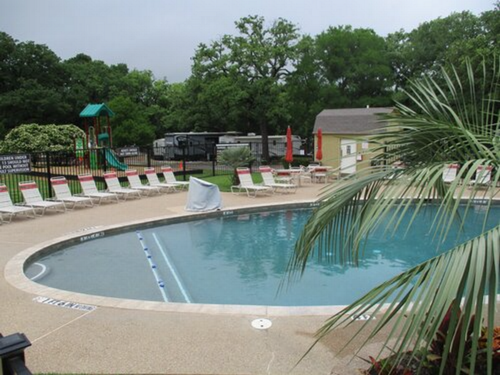 Chairs by the pool Treetops RV Community