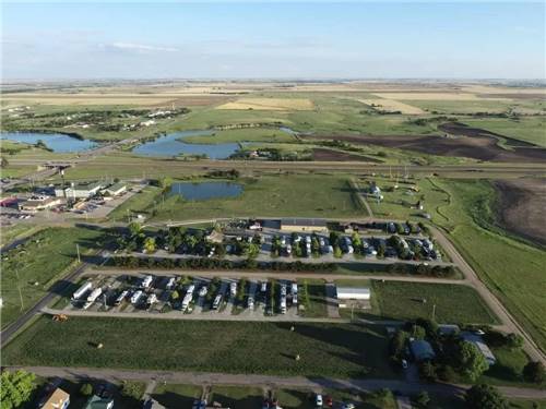 Aerial view of sites at Triple 'J' RV Park